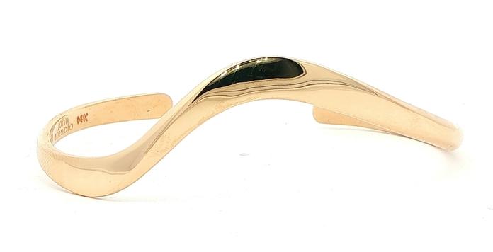 content/products/Estate Piece: John Antencio Wave Silhouette Cuff Bracelet in Yellow Gold