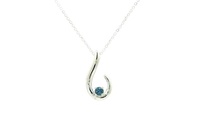 content/products/Fish Hook Montana Sapphire Pendant Necklace in Sterling Silver (0.13cts TWT)