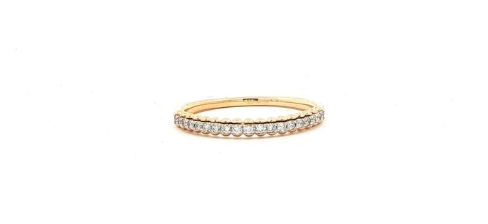 content/products/Beaded Edge Diamond Band in Yellow Gold (0.15cts TWT)