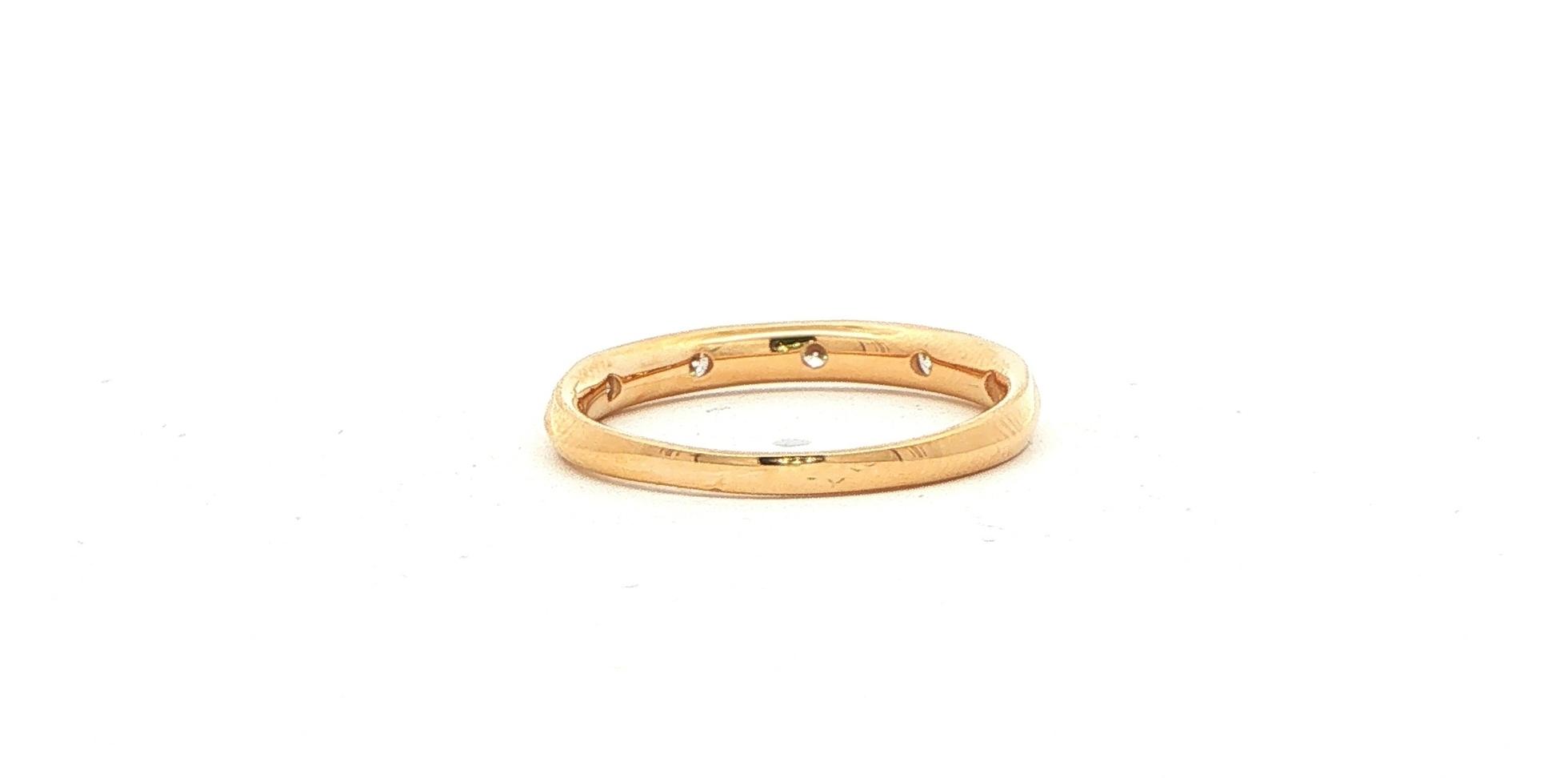 Flush-Set Diamond Geometric Ring in Yellow Gold (0.20cts TWT) back