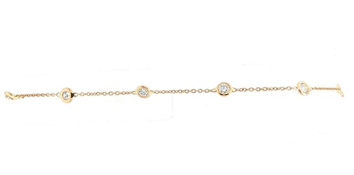 content/products/Bezel-Set Diamond Station Bracelet in Yellow Gold (0.50cts TWT)
