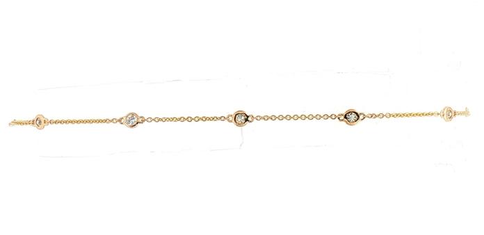 content/products/Bezel-Set Diamond Station Bracelet in Yellow Gold (0.25cts TWT)