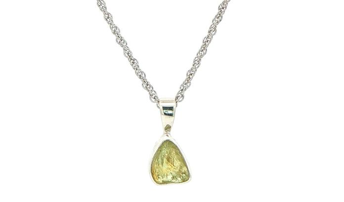 content/products/Bezel-set Small Raw Un-cut Montana Sapphire Pendant on Rope Chain in Sterling Silver