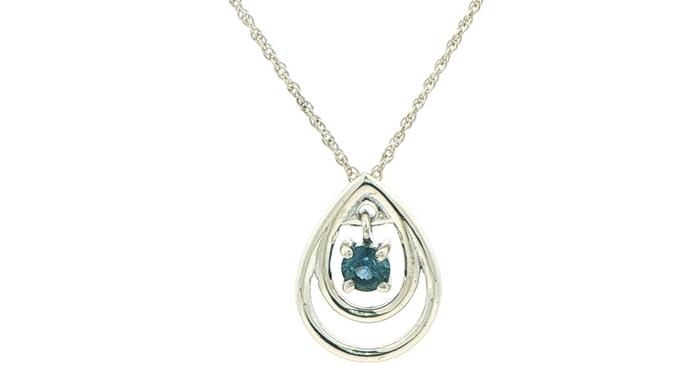 content/products/Double Teardrop Montana Sapphire Dangle Pendant Necklace in Sterling Silver (0.25cts)