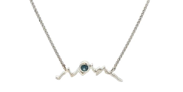 content/products/Montana Sapphire Mountain Ridgeline Necklace in Sterling Silver (0.10cts)