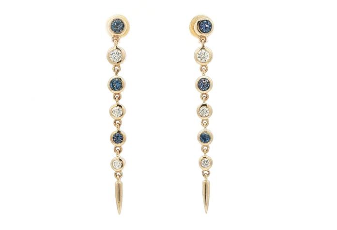 content/products/6-Stone Drop Montana Yogo Sapphire and Diamond Dangle Earrings  in Yellow Gold (0.56cts TWT)