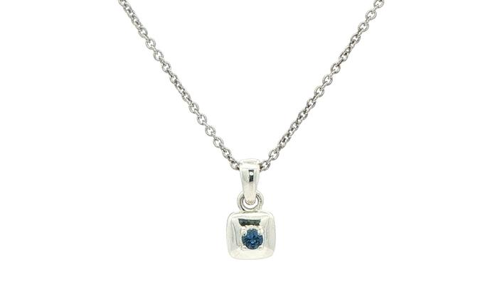 content/products/Montana Yogo Sapphire Square Pendant Necklace in Sterling Silver (0.06cts)