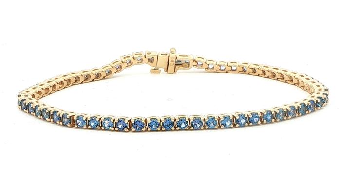 content/products/Montana Yogo Sapphire Tennis Bracelet in Yellow Gold (3.84cts TWT)