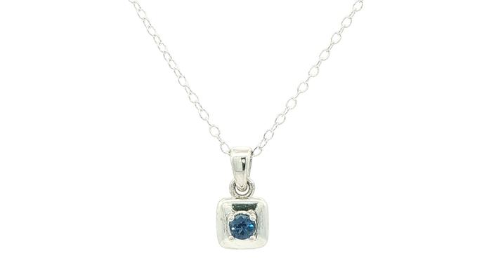 content/products/Montana Yogo Sapphire Square Pendant Necklace in Sterling Silver (0.11cts)