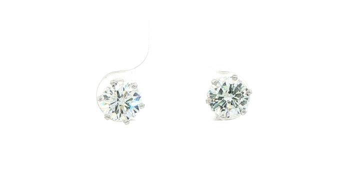content/products/Estate Piece: Diamond Stud Earrings in 6-Prong Settings in White Gold (2.00cts TWT)