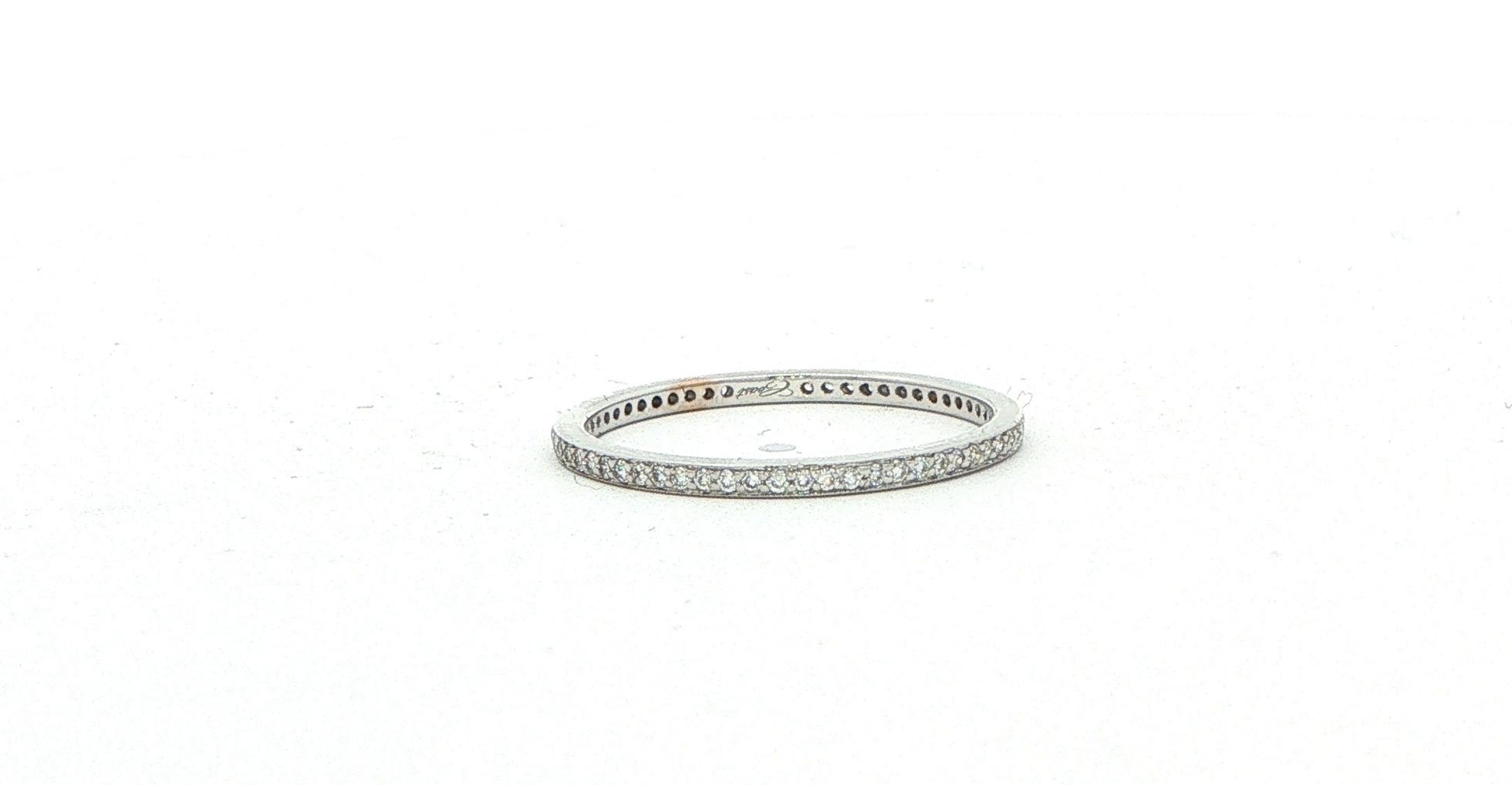 Estate Piece: Delicate Diamond Eternity Band in White Gold (0.30cts TWT)