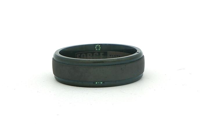 content/products/Grooved Edge Wedding Band with Sand Blast Texture in Center in Dark Tantalum