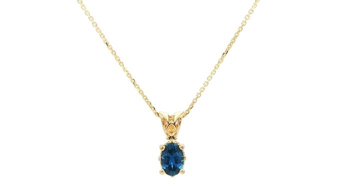 content/products/Oval Montana Yogo Sapphire Pendant Necklace with Scroll Detail in Yellow Gold (0.53cts)