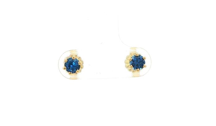 content/products/Estate Piece: Montana Yogo Sapphire Stud Earrings in 6-Prong Settings in Yellow Gold (0.68cts TWT)