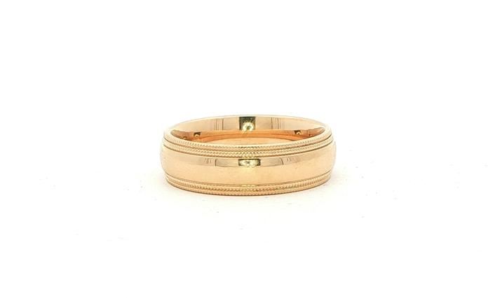 content/products/Estate Piece: Comfort Fit Double Milgrain Edge Wedding Band Yellow Gold
