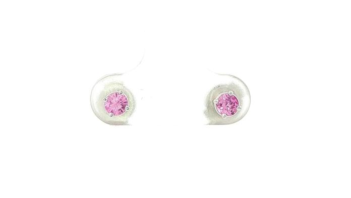 content/products/Pink Montana Sapphire Stud Earrings in 4-Prong Setting with Protektor Backs in White Gold (0.36cts TWT)