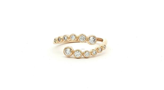 content/products/17-Stone Bezel-set Diamond Bypass Ring in Yellow Gold (0.38cts TWT)