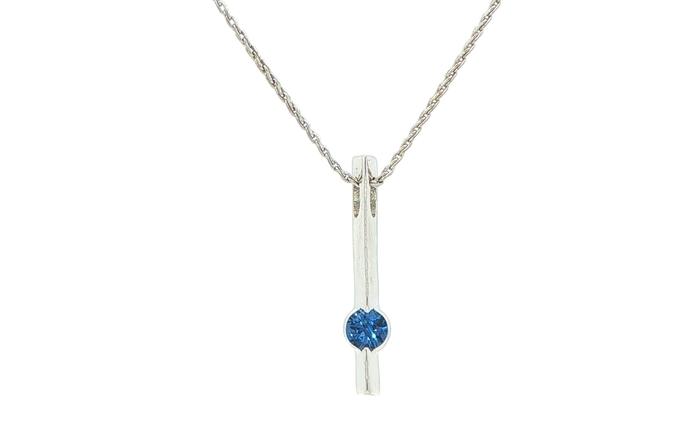 content/products/Estate Piece: Montana Yogo Sapphire Vertical Bar Pendant in White Gold (0.20cts TWT)