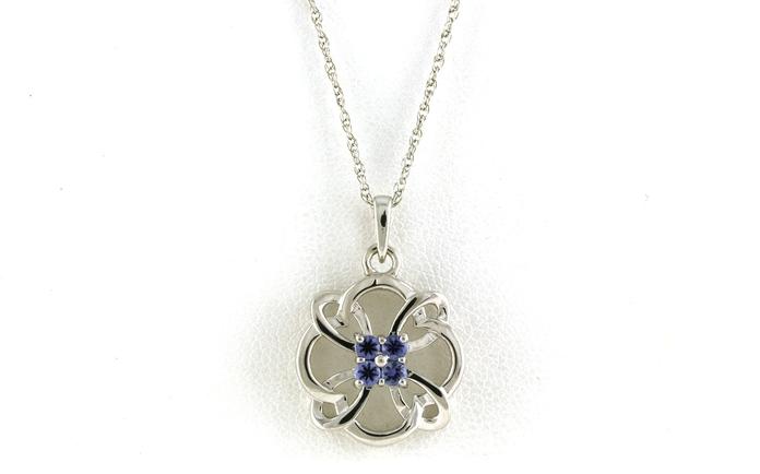 content/products/Montana Yogo Sapphire Celtic Knot Necklace in Sterling Silver (0.24cts TWT)