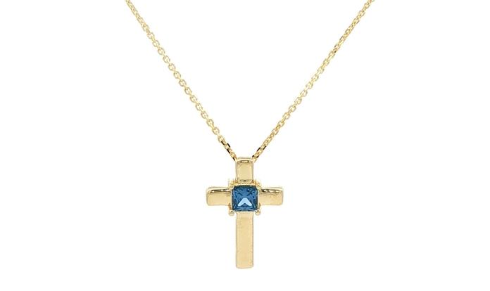content/products/Princess-Cut Montana Yogo Sapphire Cross Pendant in Yellow Gold (0.16cts)