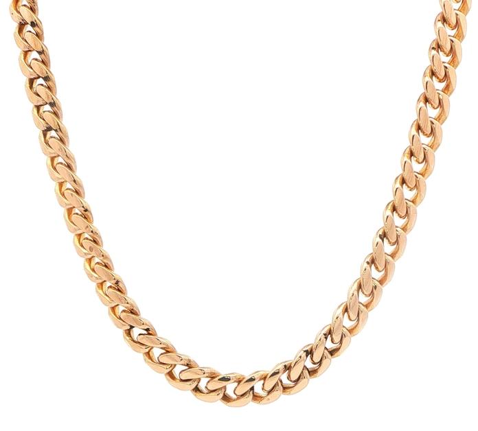 content/products/Estate Piece: Cuban Link Chain Necklace in Yellow Gold (6mm)