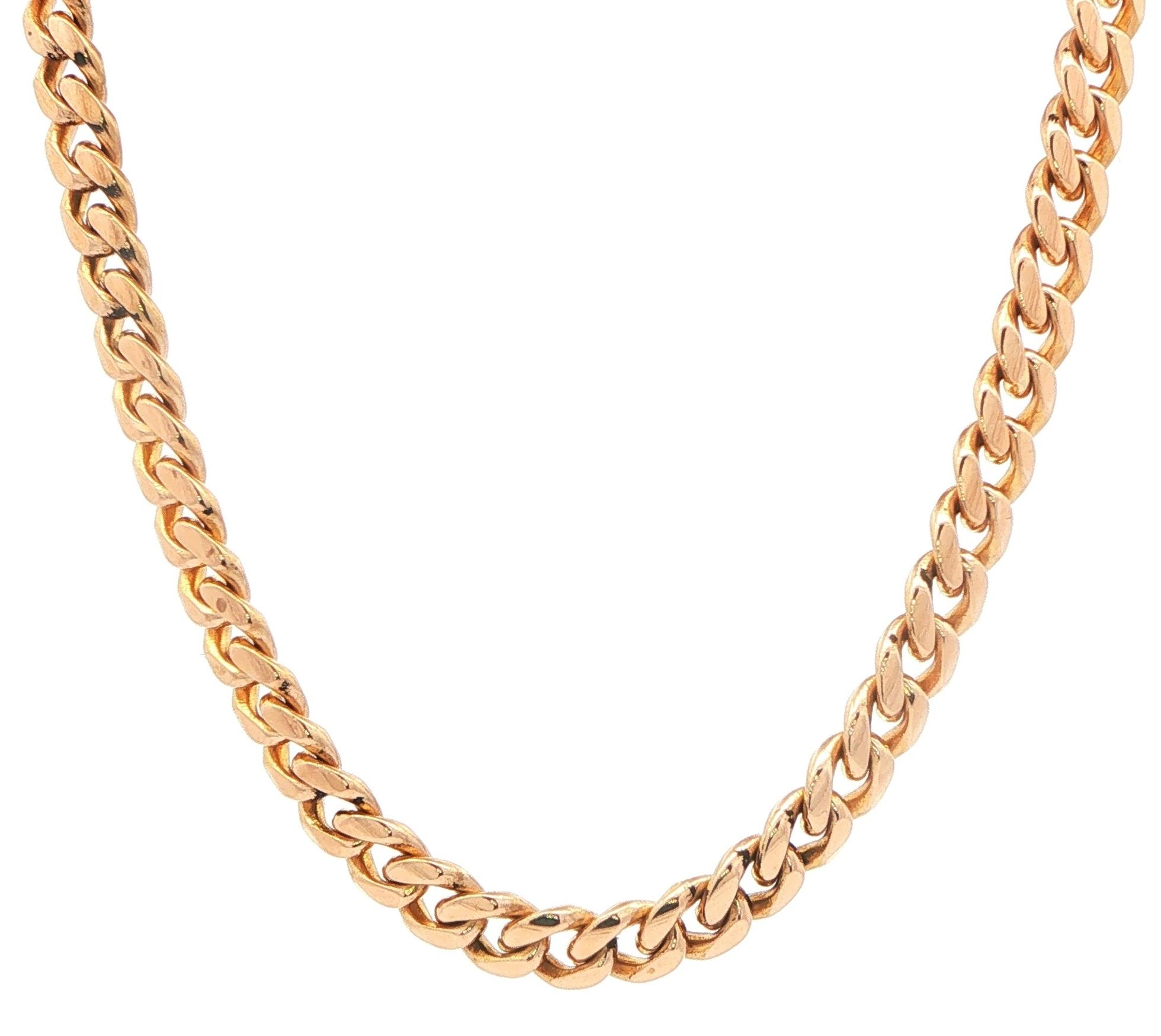 Estate Piece: Cuban Link Chain Necklace in Yellow Gold (6mm)