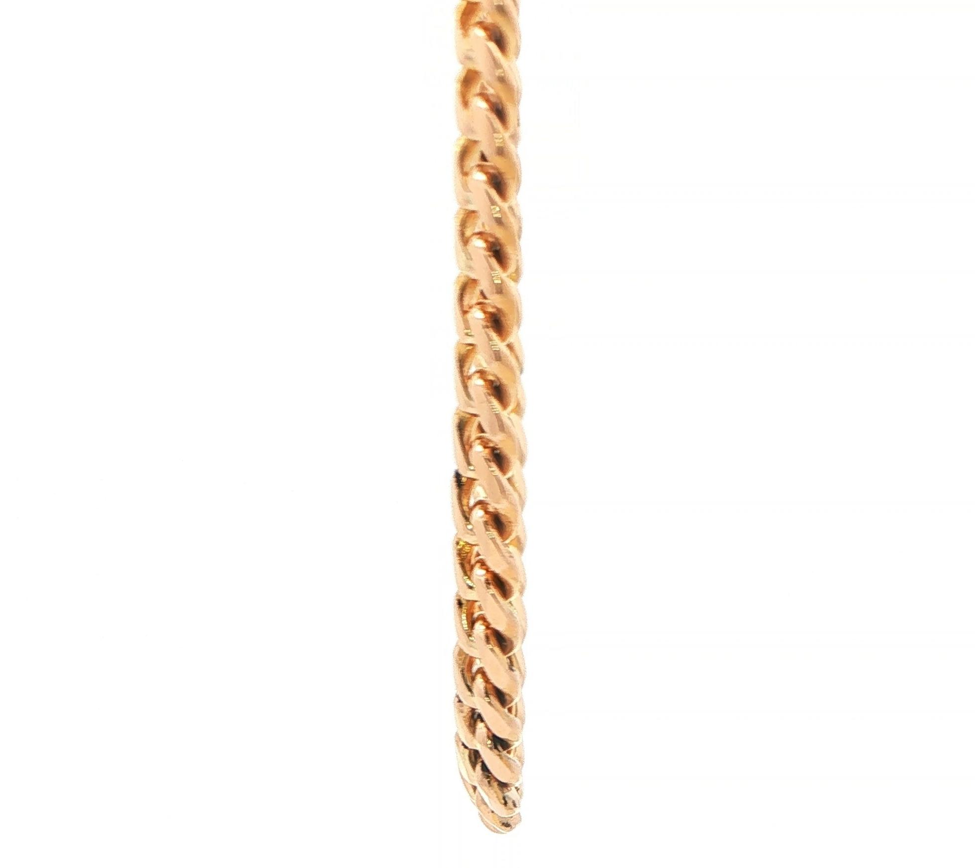 Estate Piece: Cuban Link Chain Necklace in Yellow Gold (6mm) side