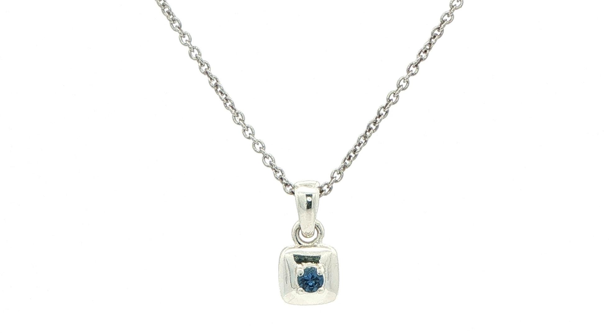 Montana Yogo Sapphire Chunky Cushion Solitaire Charm (0.06ct)