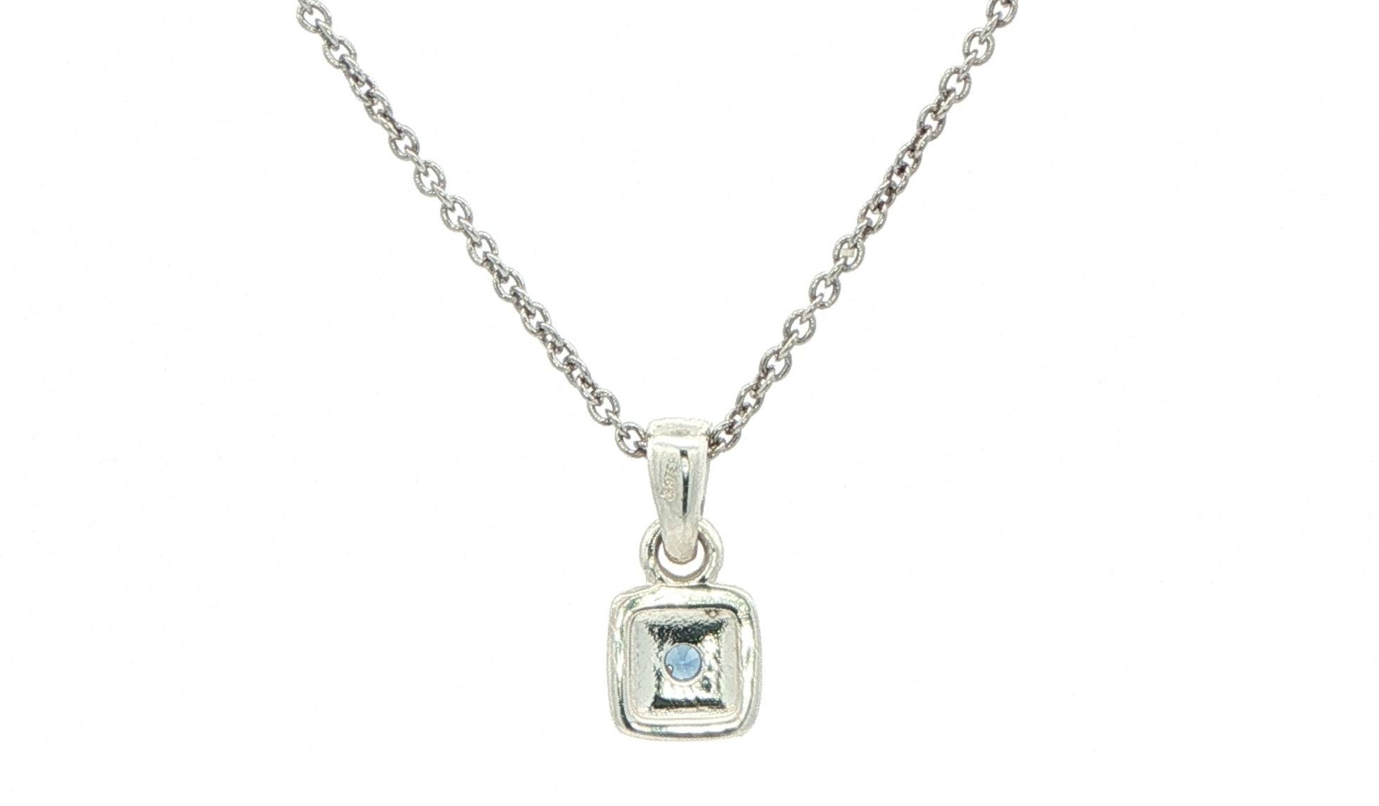 Montana Yogo Sapphire Chunky Cushion Solitaire Charm (0.06ct) back