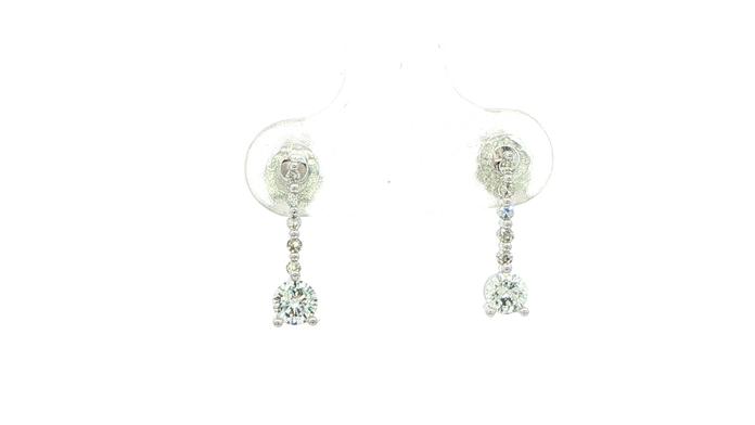 content/products/Estate Piece: 6-Stone Diamond Linear Drop Earrings in White Gold (0.35cts TWT)
