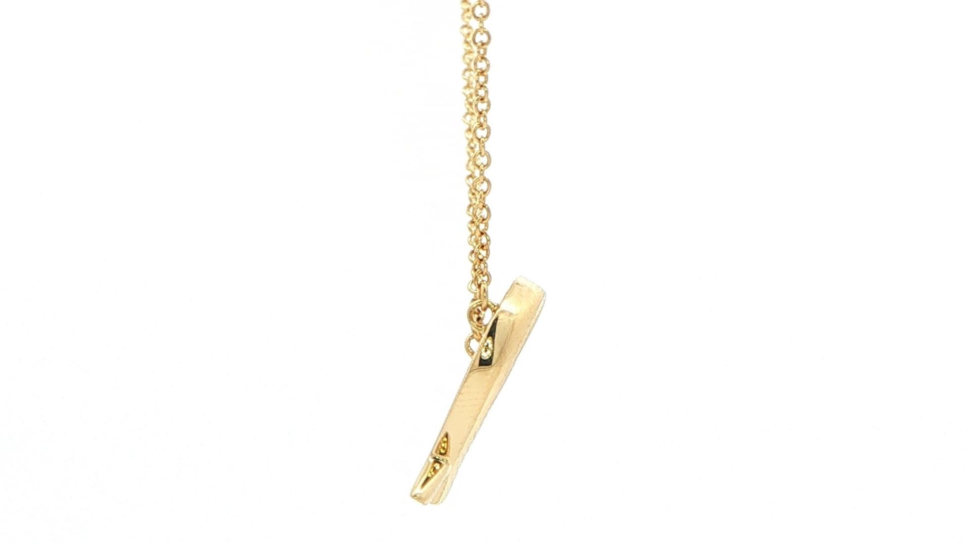 Estate Piece: Tiffany & Co. Paloma Picasso Heart Pendant Necklace in Yellow Gold side