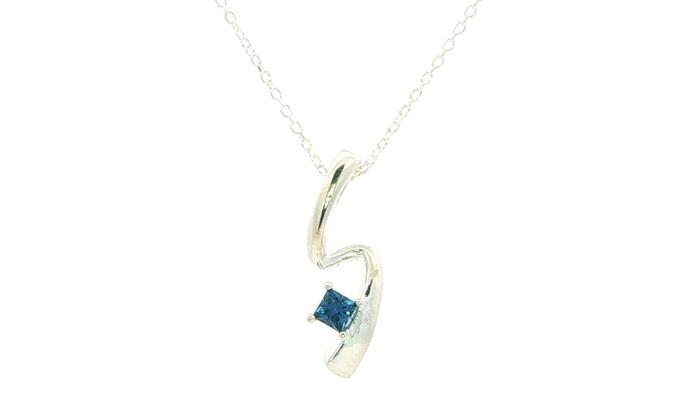 content/products/Princess-cut Montana Yogo Sapphire Wave Pendant Necklace in Sterling Silver (0.15cts)