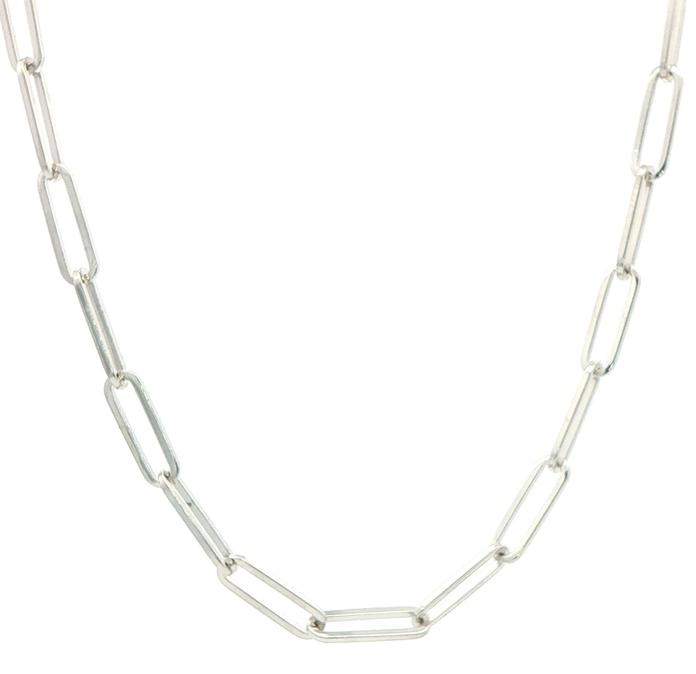 content/products/Elongated Paperclip Link Chain Necklace in Sterling Silver