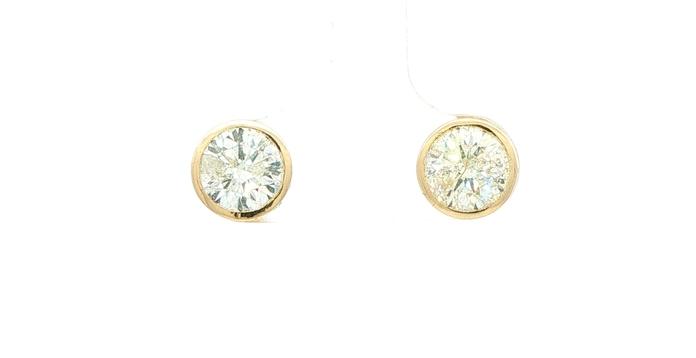 content/products/Bezel-Set Diamond Stud Earrings in Yellow Gold (2.11cts TWT)