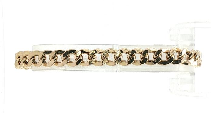 content/products/Estate Piece: Hollow Curb Link Chain Bracelet in Yellow Gold