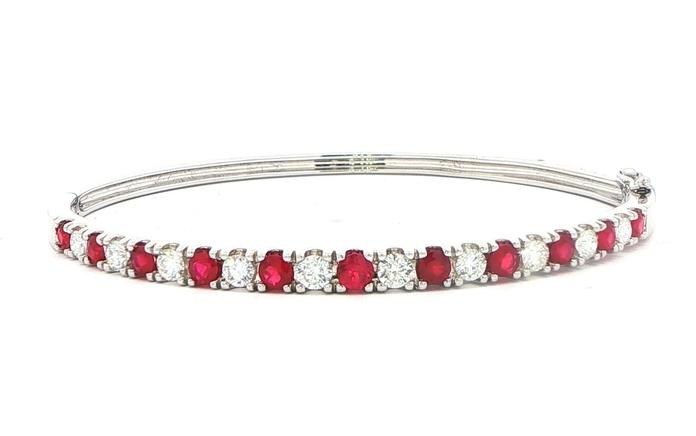 content/products/Alternating Ruby and Diamond Hinged Bangle Bracelet in White Gold (2.72cts TWT)