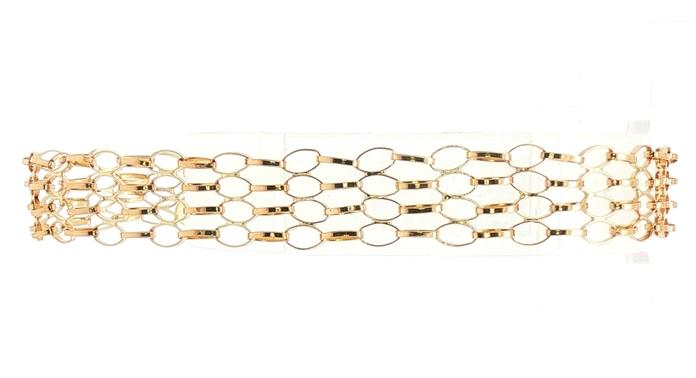 content/products/Estate Piece: Delicate 4 Row Chain Link Bracelet in Yellow Gold