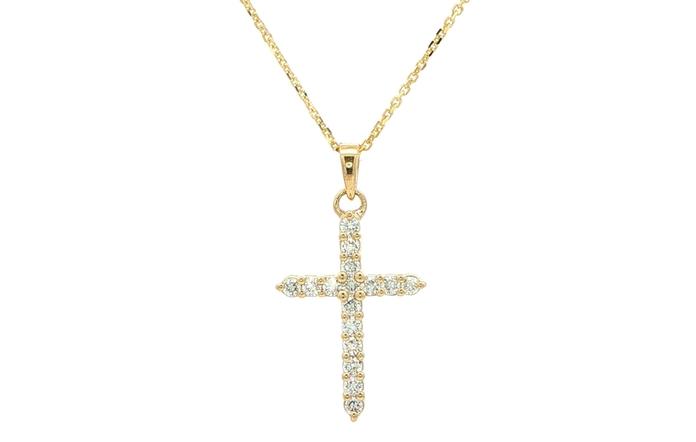 content/products/Diamond Cross Pendant Necklace in Yellow Gold (0.25cts TWT)