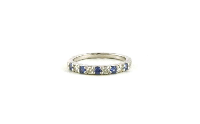 content/products/Alternating Montana Yogo Sapphire and Diamond Prong-set Ring in White Gold (0.625cts TWT)