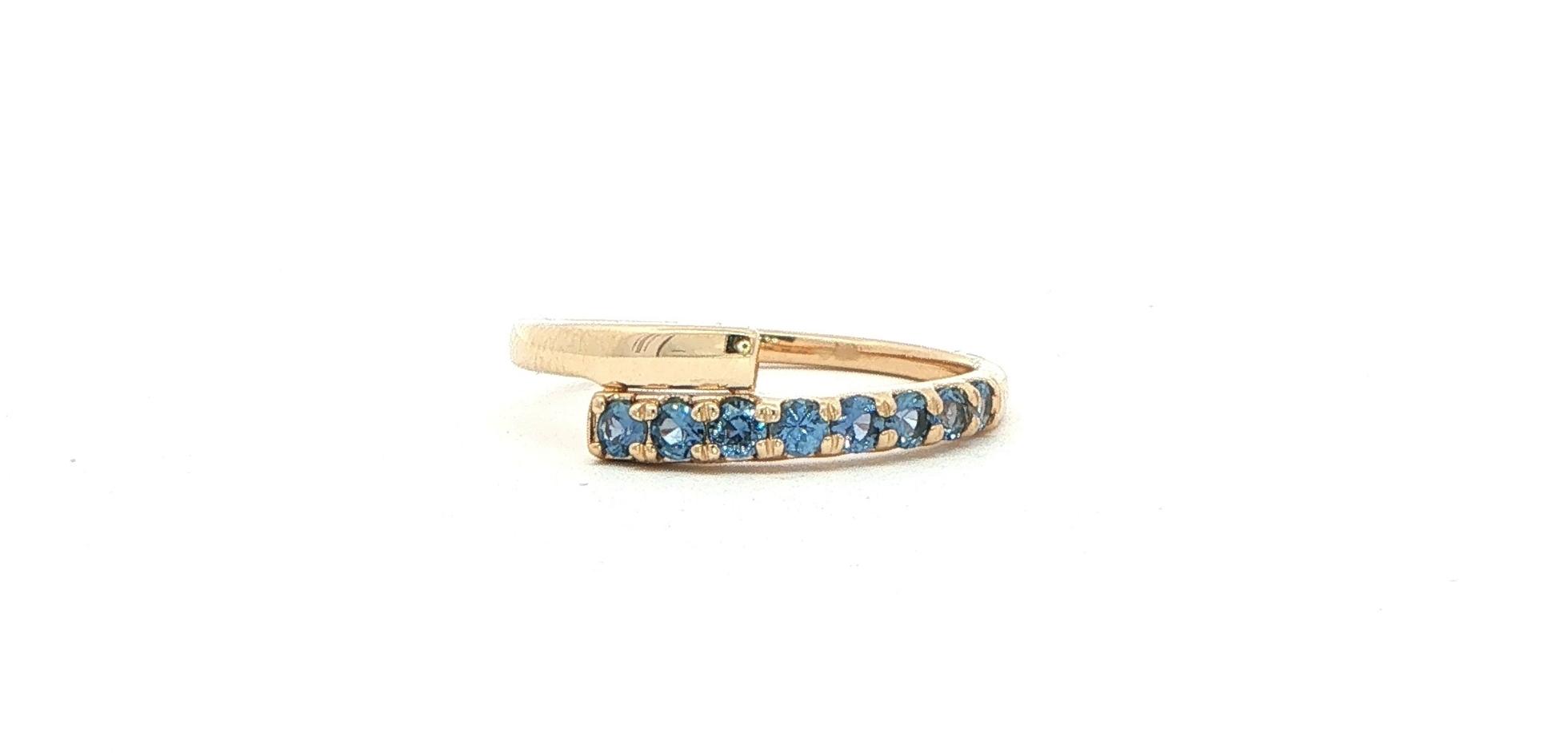 Montana Yogo Sapphire Bypass Ring in Yellow Gold (0.38cts TWT)
