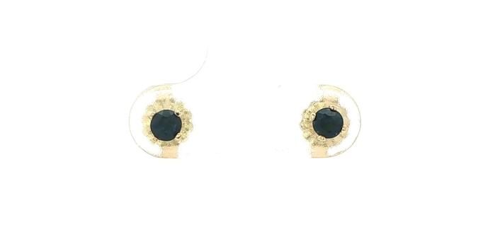 content/products/Estate Piece: Deep Blue Sapphire Stud Earrings in Yellow Gold (0.30cts TWT)