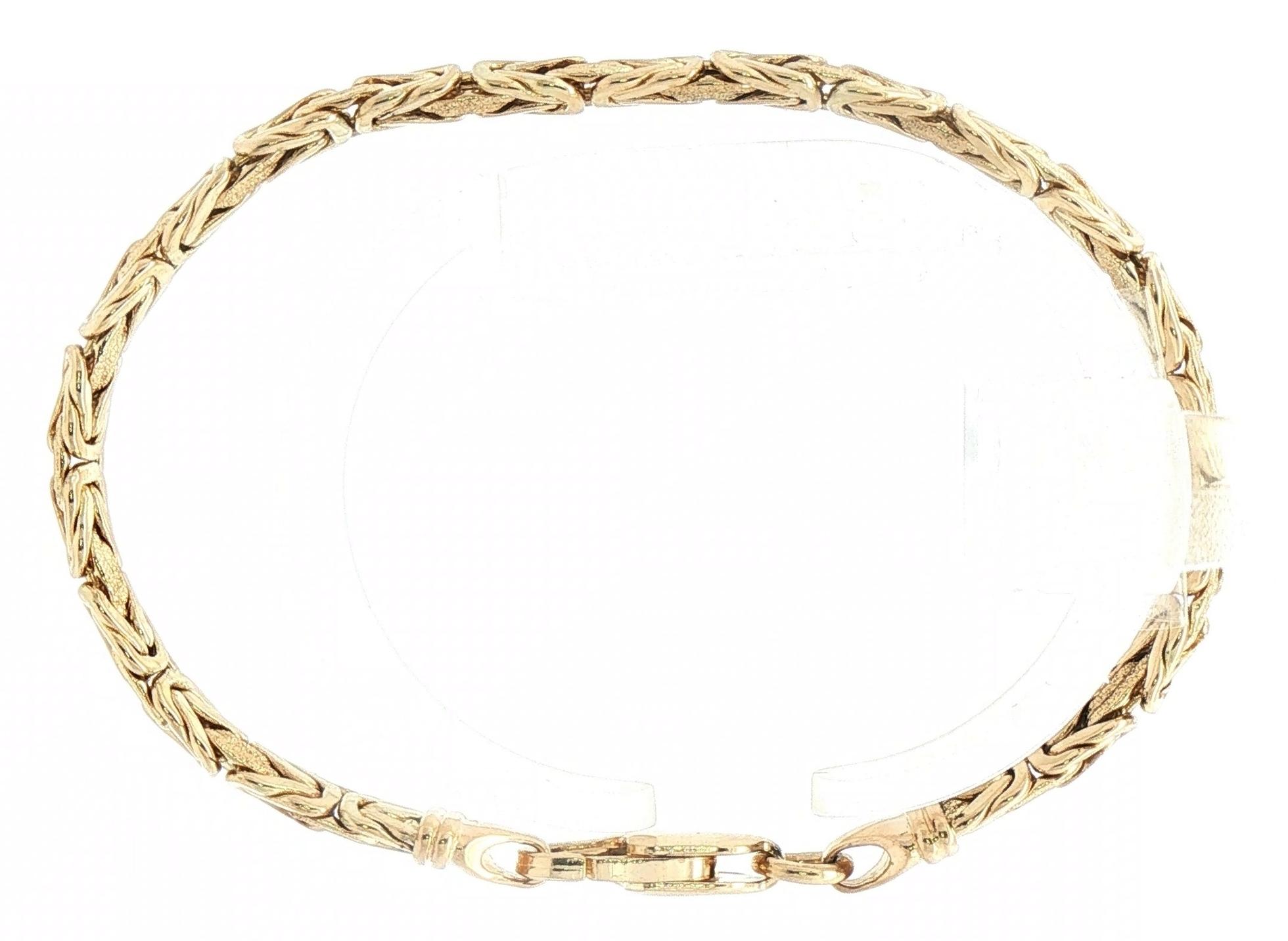 Estate Piece: Byzantine Woven Link Chain Bracelet Yellow Gold side