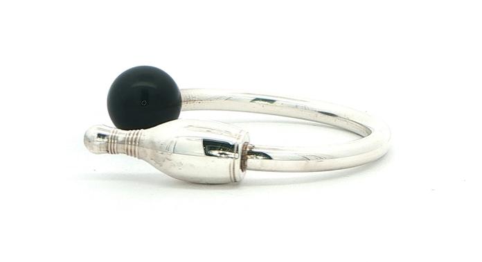 content/products/Estate Piece: Tiffany & Co. Bowling Key Chain with Black Onyx Sphere in Sterling Silver