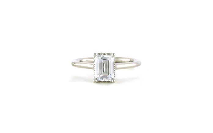 content/products/Cubic Zirconia with Diamond Hidden Halo Ring in White Gold (1.32cts TWT)