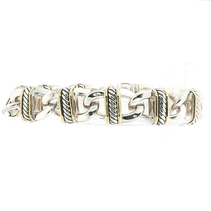 content/products/Estate Piece: David Yurman Madison Oval Link Chain Bracelet in Two-Tone Silver and Yellow Gold
