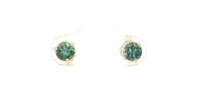 content/products/Teal Montana Sapphire Stud Earrings in 3-Prong Martini Settings in Yellow Gold (1.06cts TWT)