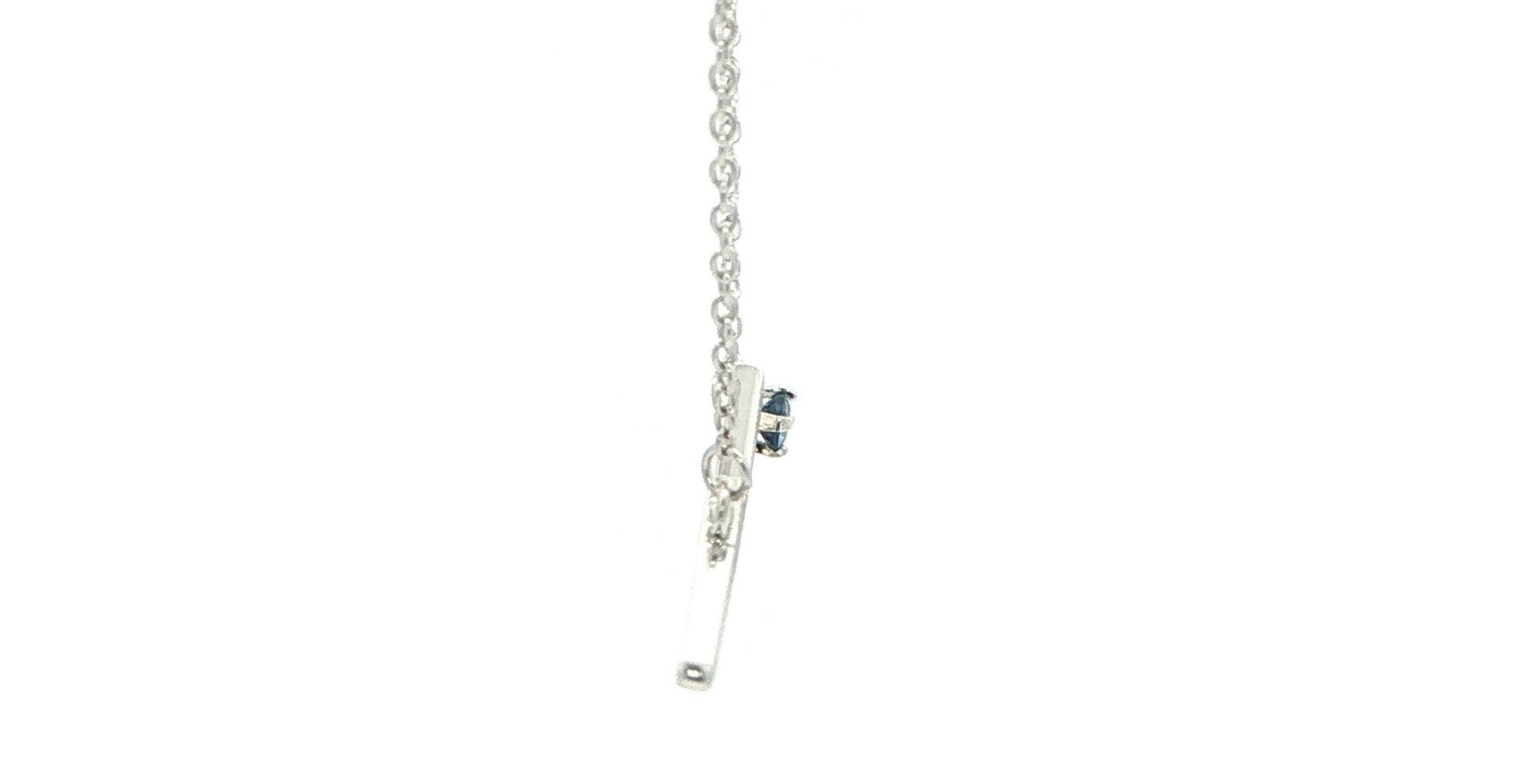 Mountain Range Necklace with Montana Yogo Sapphire in Sterling Silver (0.08cts) side