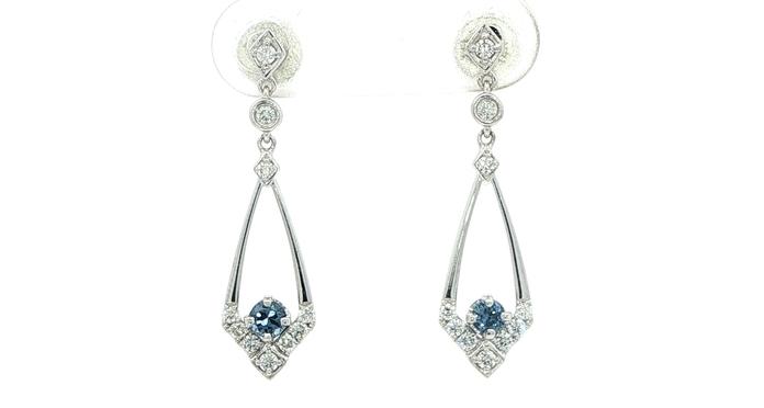 content/products/Geometric Montana Yogo Sapphire and Diamond Drop Earrings in White Gold (0.42cts TWT)