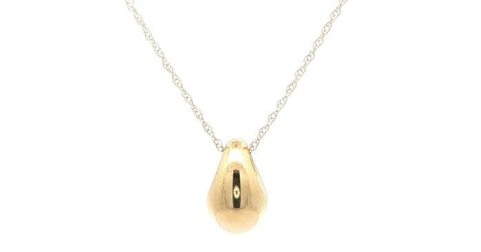 content/products/Hollow Teardrop Pendant Necklace in Yellow Gold