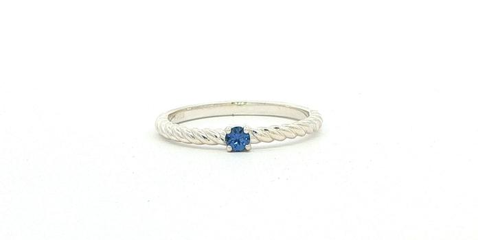 content/products/Twisted Band Montana Yogo Sapphire Solitaire Ring in Sterling Silver (0.10cts)